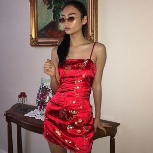 I AM GIA red kiko dress